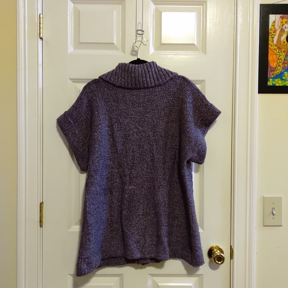 Carolyn Taylor Women's Purple Short Sleeve Cardigan Sweater Size XL - Picture 5 of 8